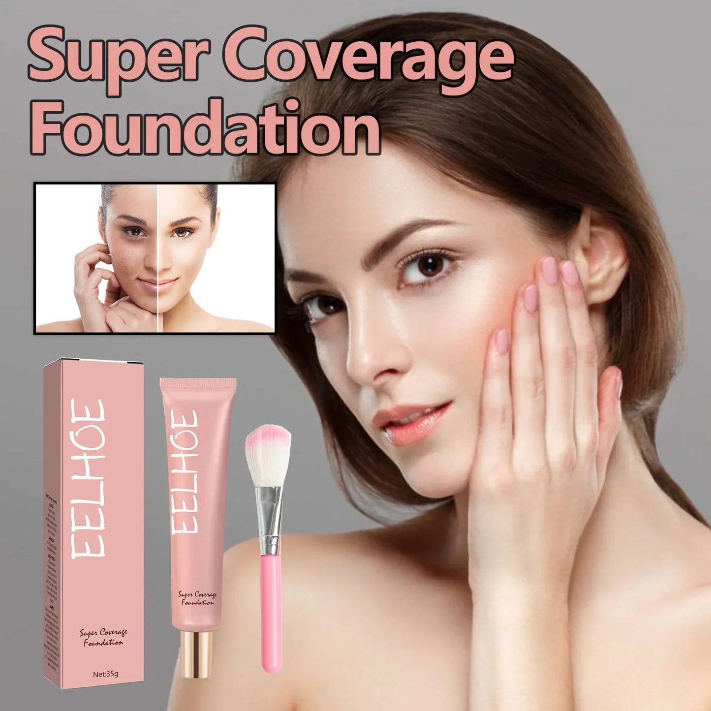 EELHOE High-Coverage Concealer Hydrating, Brightening & Long-Lasting 35g