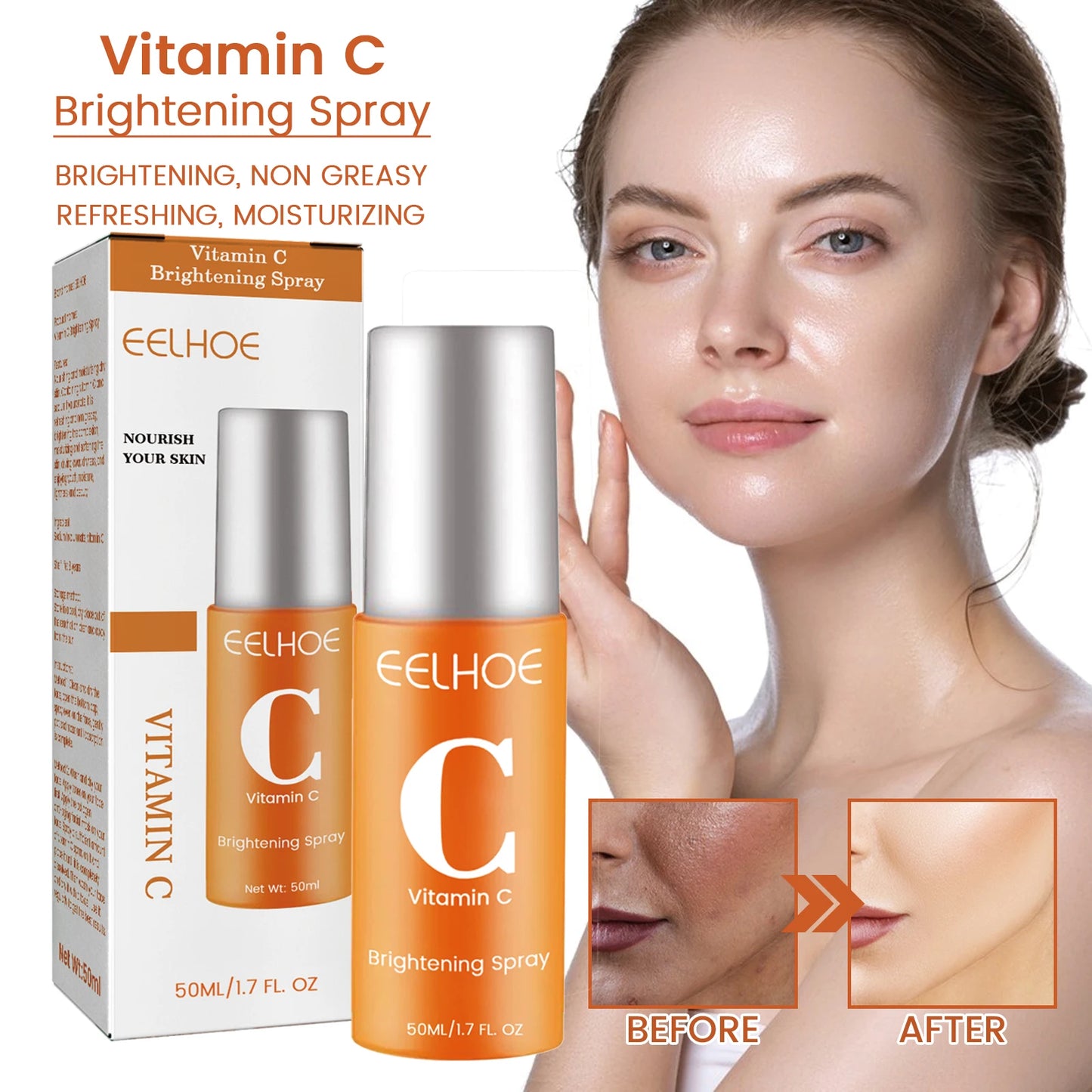 Brightening & Hydrating Face Mist Spray – Vitamin C, Dark Spot Correcting