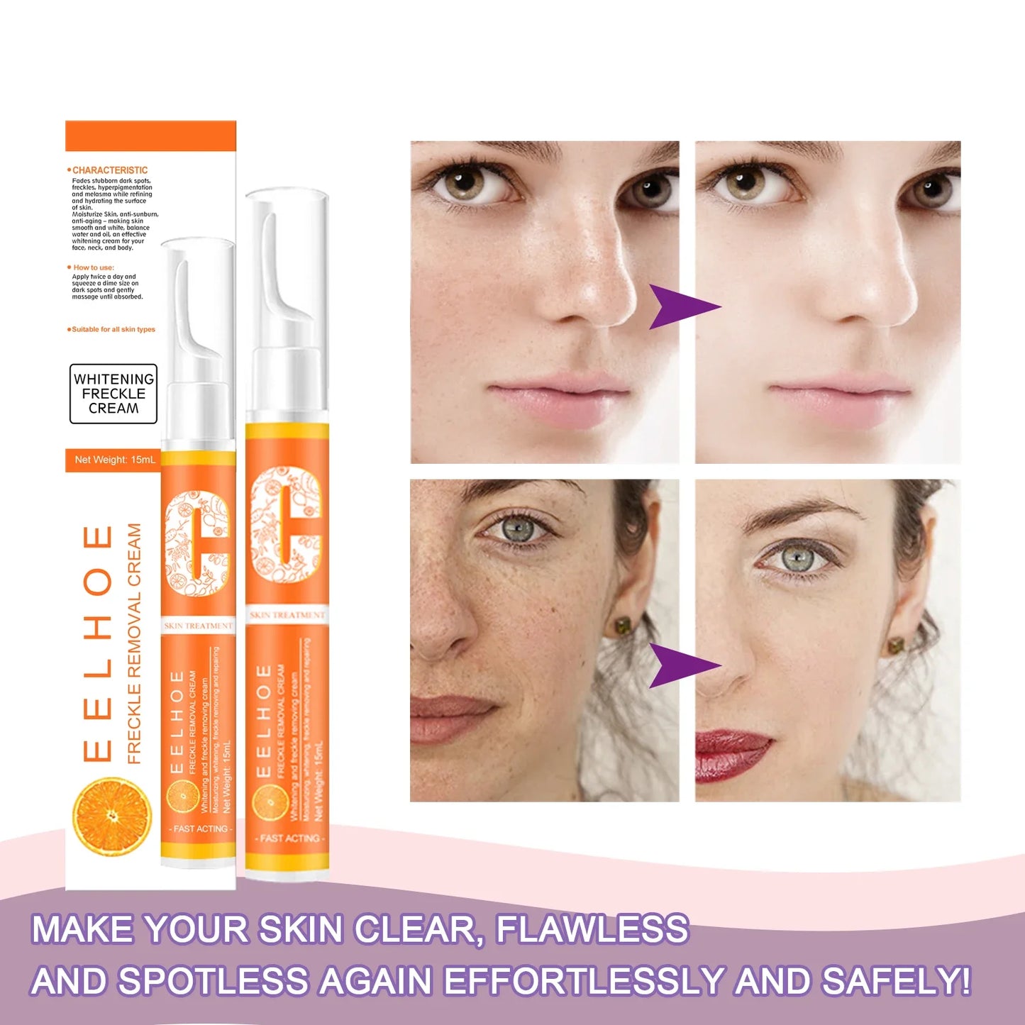 Multi-Action Vitamin C Spot Fading Pen for Women Brightening, Anti-Aging and Acne Care