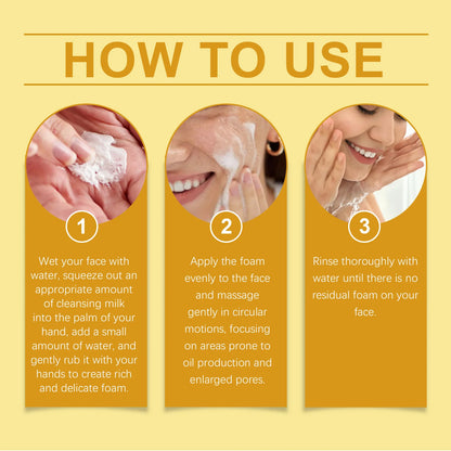 OUHOE Whitening & Cleansing Milk Brightening and the Gentle Face Cleanser, 100g