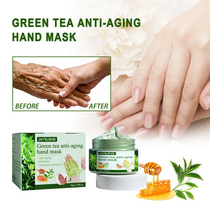 Jaysuing Green Tea Hand Mask – Moisturizing & Anti-Wrinkle (50g)