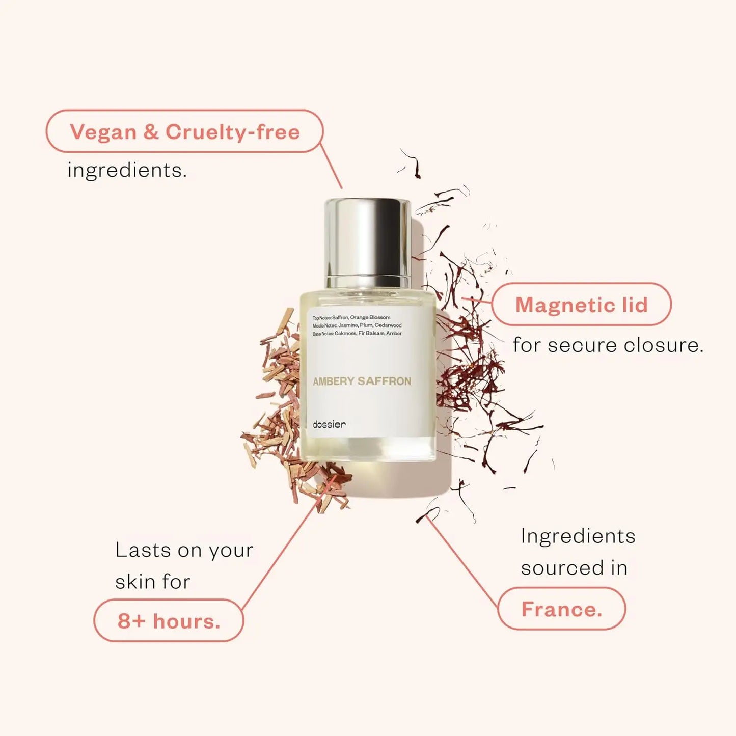 Dossier Signature Saffron Perfume and Elegant, Long-Lasting and 50ml