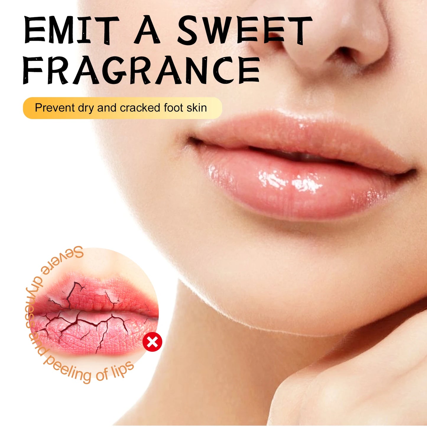 EELHOE Lip Scrub Orange Exfoliating, Moisturizing and Nourishing Care, 30g