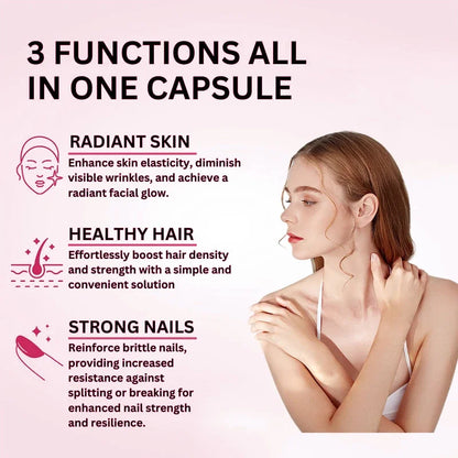 Collagen Capsules with Vitamin C – Supports Hair, Skin & Joint Health, 120 Count