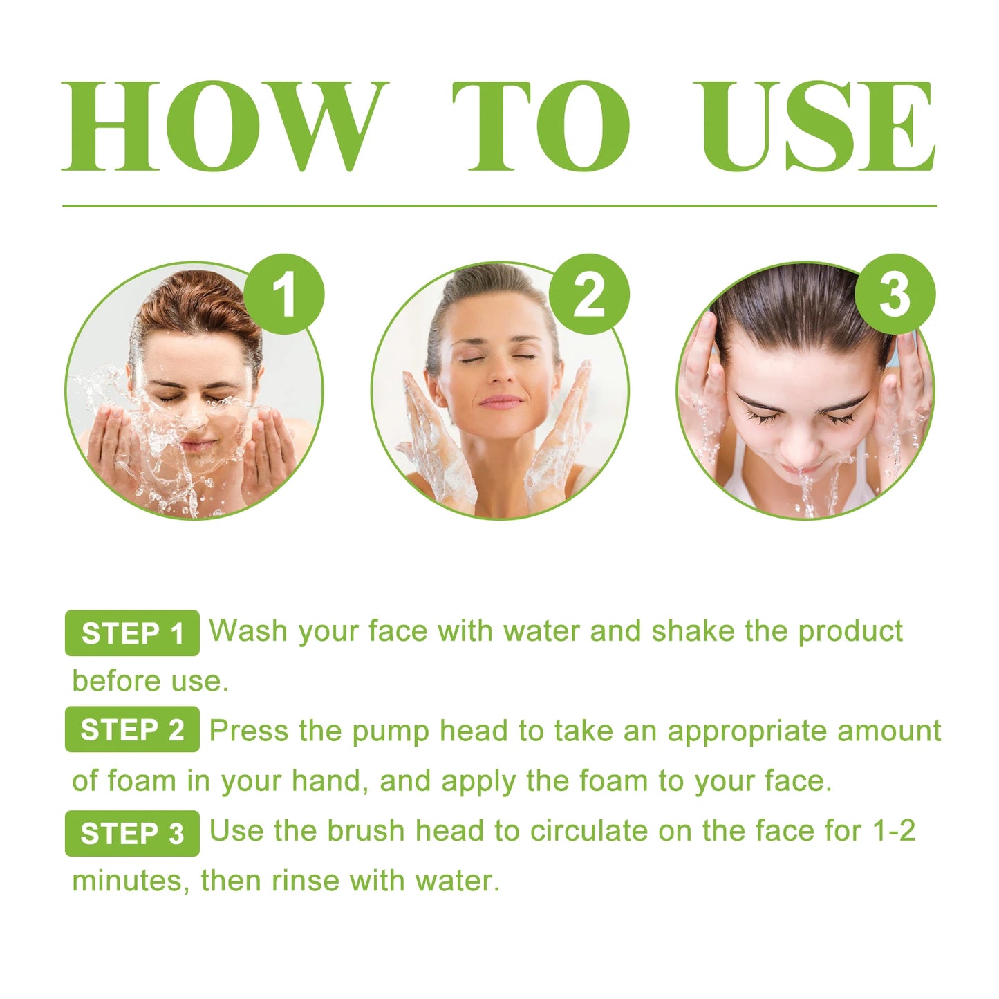 EELHOE Green Tea Cleansing Mousse Oil Control and Refreshing Cleanser, 100ml