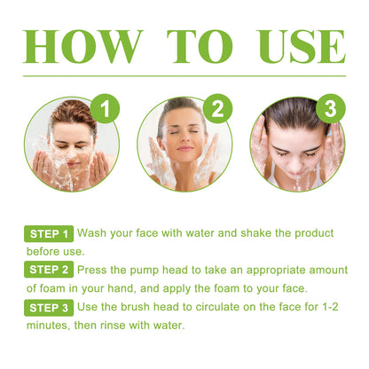 EELHOE Green Tea Cleansing Mousse Oil Control and Refreshing Cleanser, 100ml