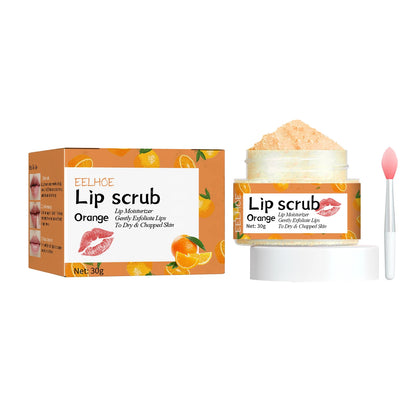 EELHOE Lip Scrub Orange Exfoliating, Moisturizing and Nourishing Care, 30g