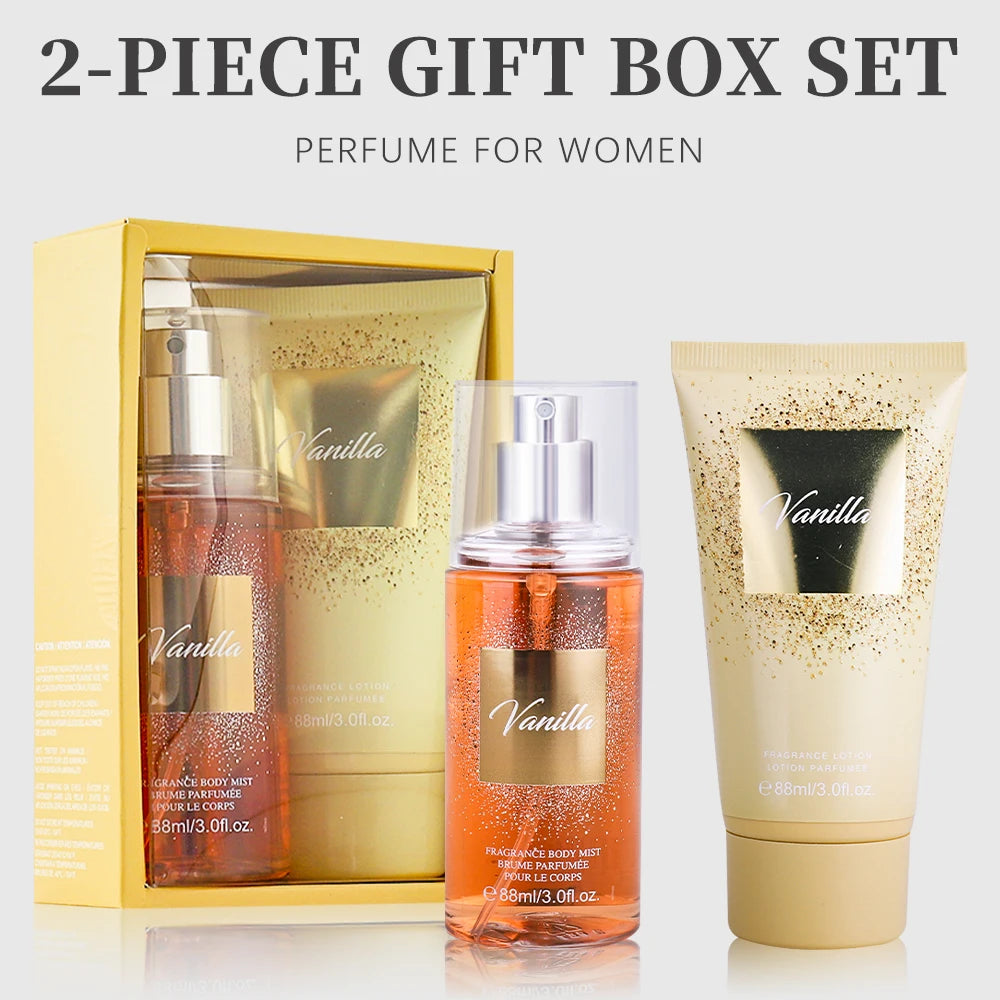 Vanilla Mist and Lotion Gift Set Hydrating, Sweet-Scented and Travel-Friendly
