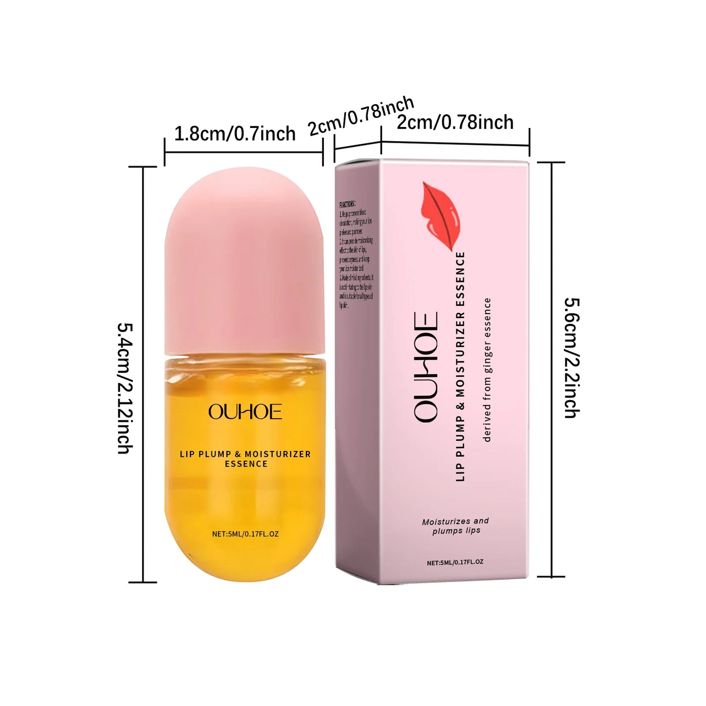 OUHOE Lip Plump & Moisturizer Volume, Repairing and Glossy Finish Essence