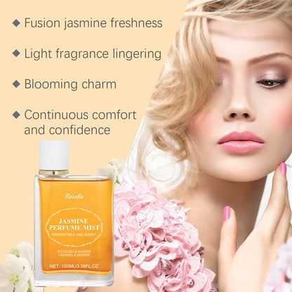Roxelis Jasmine Perfume mist Body Spray Refreshing, Long-Lasting and 100ml
