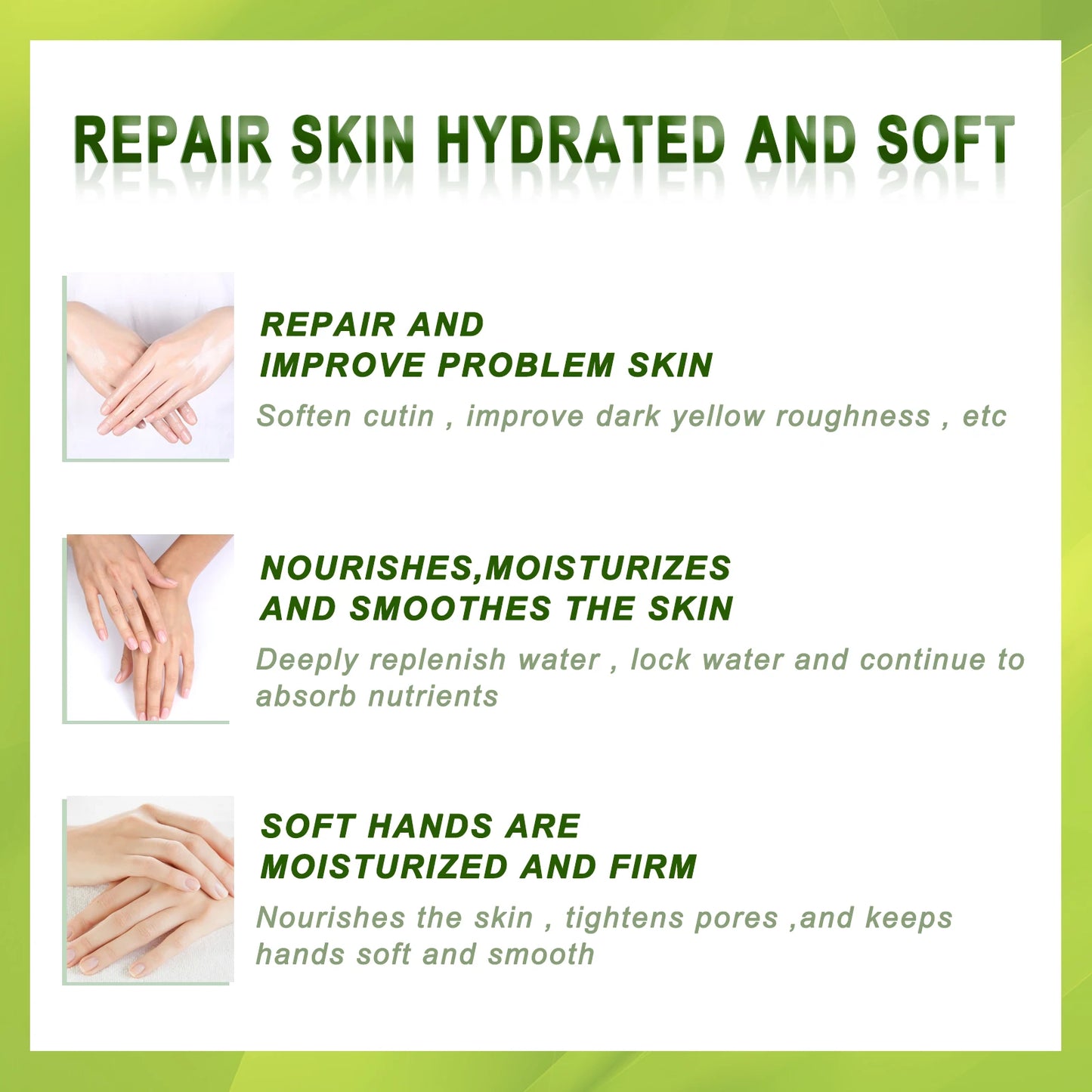 Jaysuing Green Tea Hand Mask – Moisturizing & Anti-Wrinkle (50g)