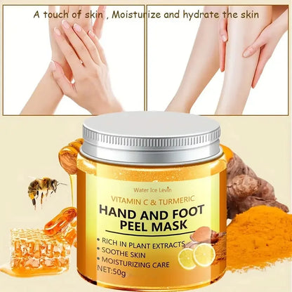 Vitamin C, Turmeric Hand& Foot Peel Mask Exfoliating, Brighten & Nourishing, 50g