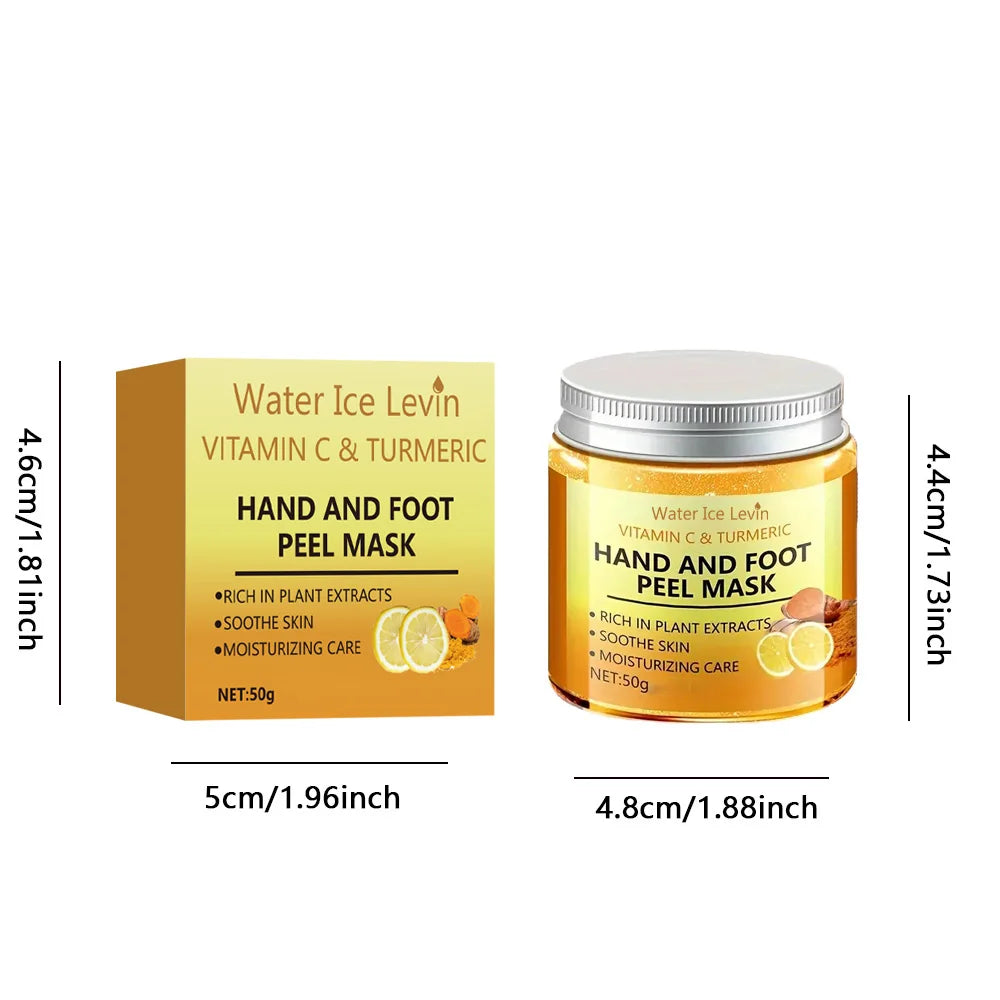 Vitamin C, Turmeric Hand& Foot Peel Mask Exfoliating, Brighten & Nourishing, 50g