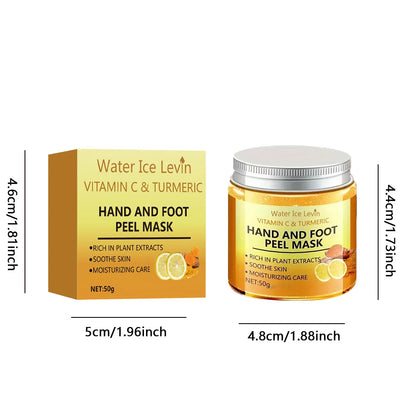 Vitamin C, Turmeric Hand& Foot Peel Mask Exfoliating, Brighten & Nourishing, 50g