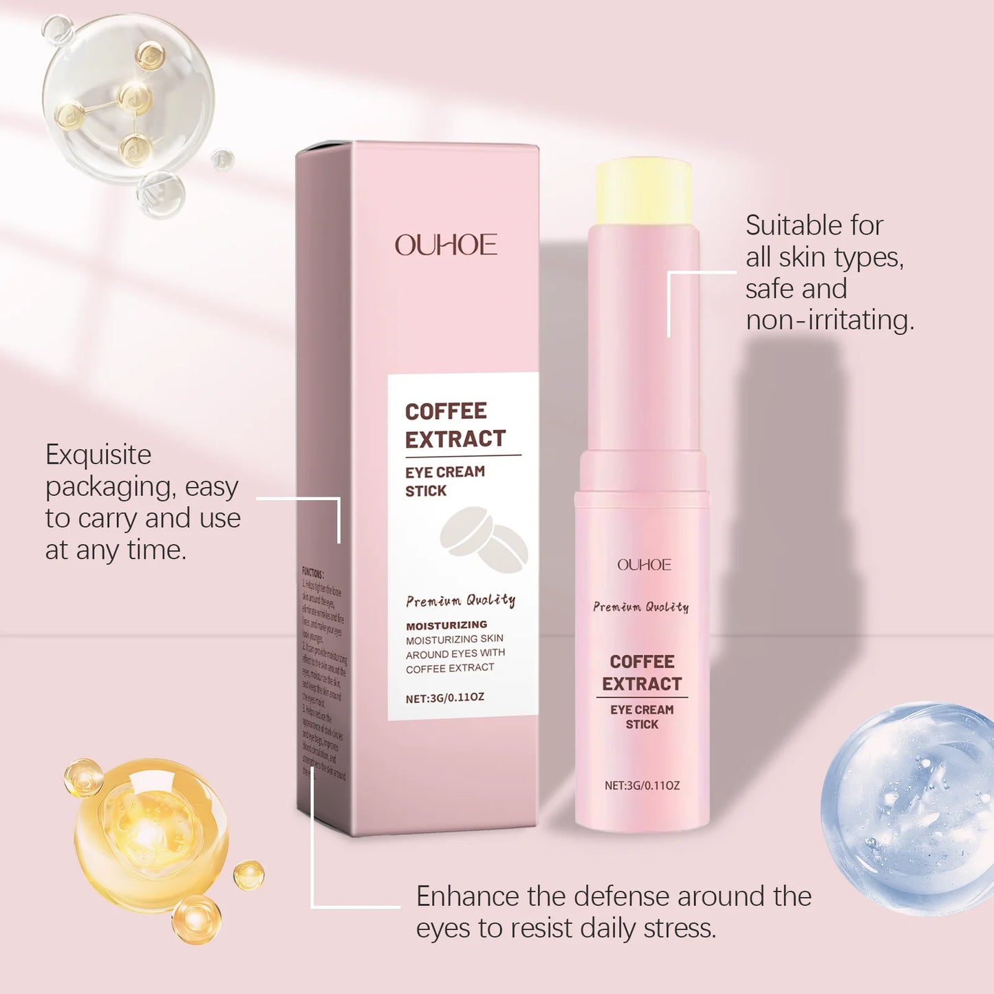 Energizing Eye Balm with Coffee Extract Reduces Puffiness and the Dark Circles