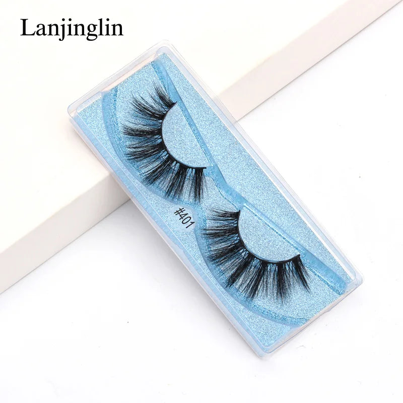 Reusable 3D Mink Eyelash Set (20 Pairs) Bold, Fluffy, and Long-Lasting Volume