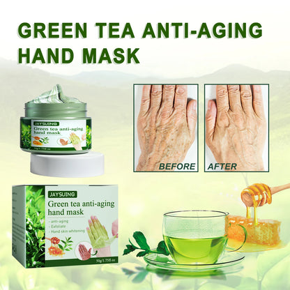 Jaysuing Green Tea Hand Mask – Moisturizing & Anti-Wrinkle (50g)