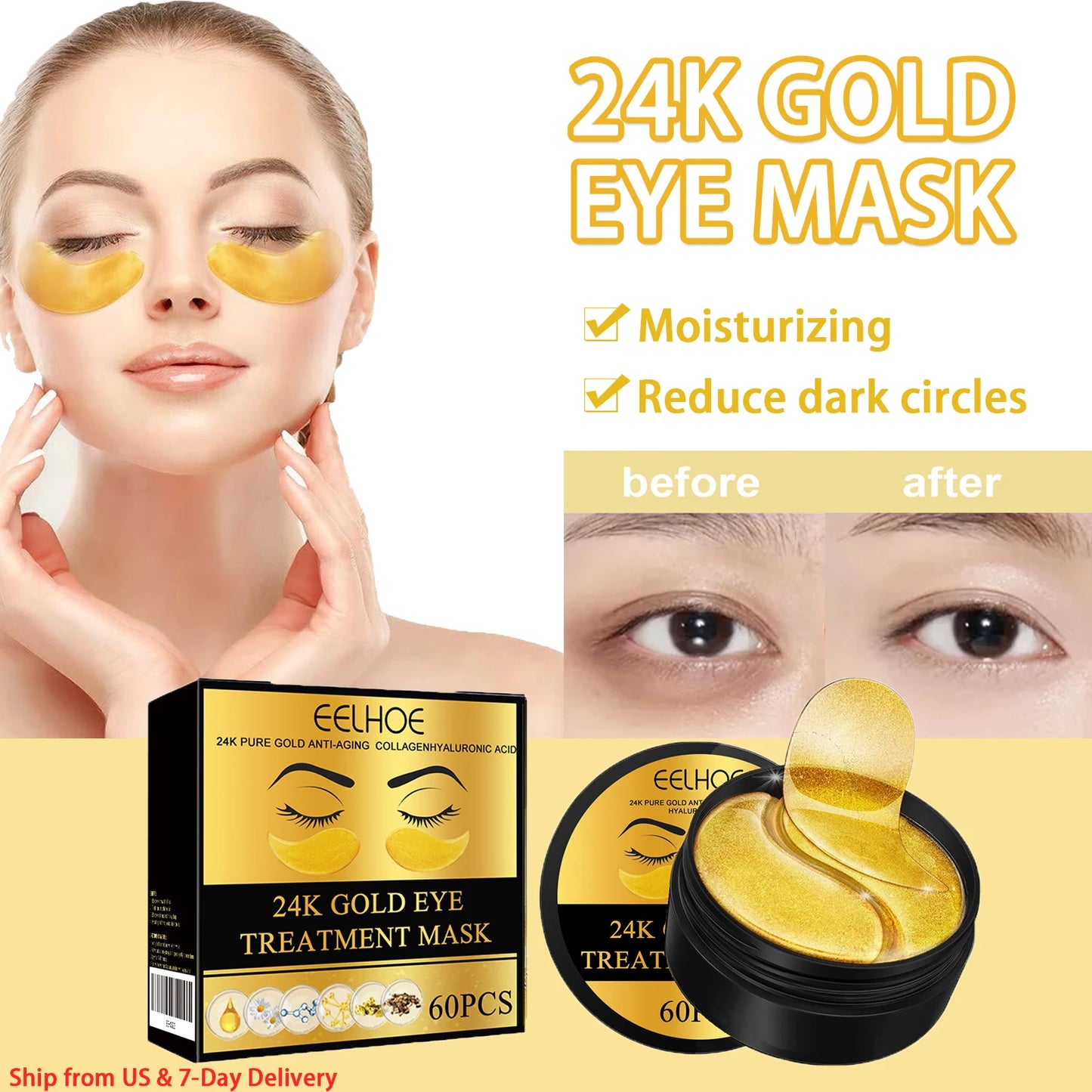 Powerful Anti-Aging Formula Enriched with 24K Gold, Hyaluronic Acid & Collagen