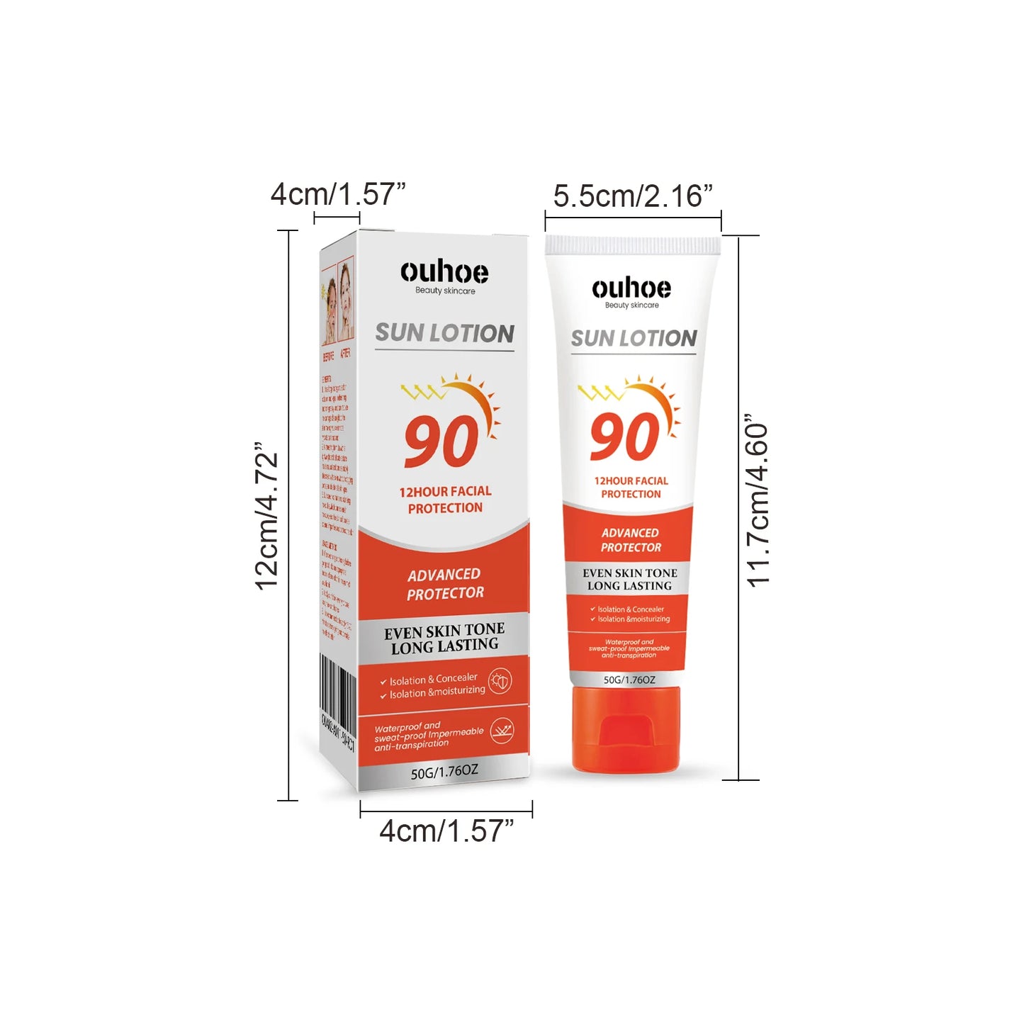 12H Sun Protection Cream – Hydrating & Lightweight for Face & Body
