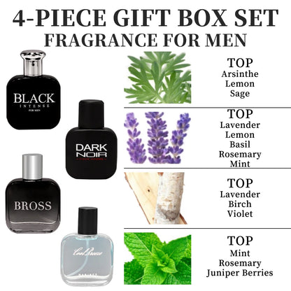 Luxury 4-Piece Fragrance Gift Set 30ml EDP Each, Elegant and Long-Lasting