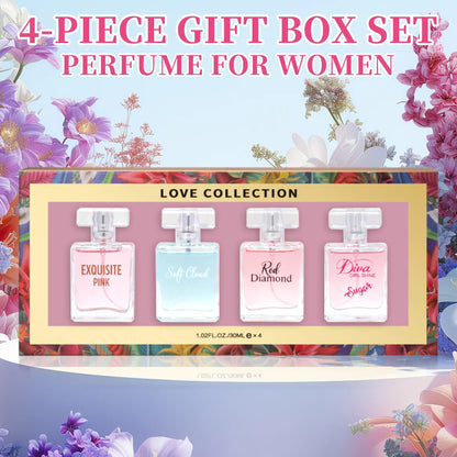 Victoria's Secret Love Collection 4-Piece Perfume Gift Set, and Elegant Long-Lasting