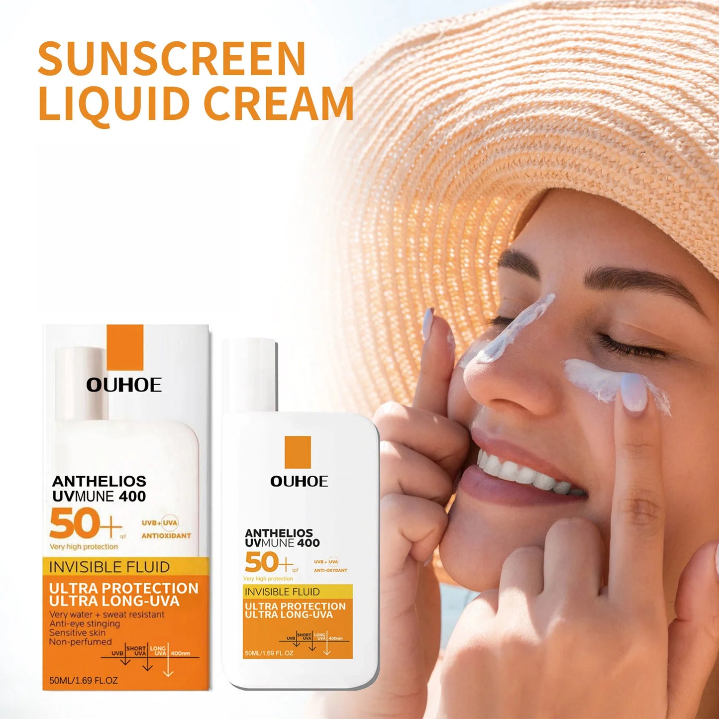 SPF 50+ Sunscreen – Invisible, Waterproof & Hydrating (50ml)