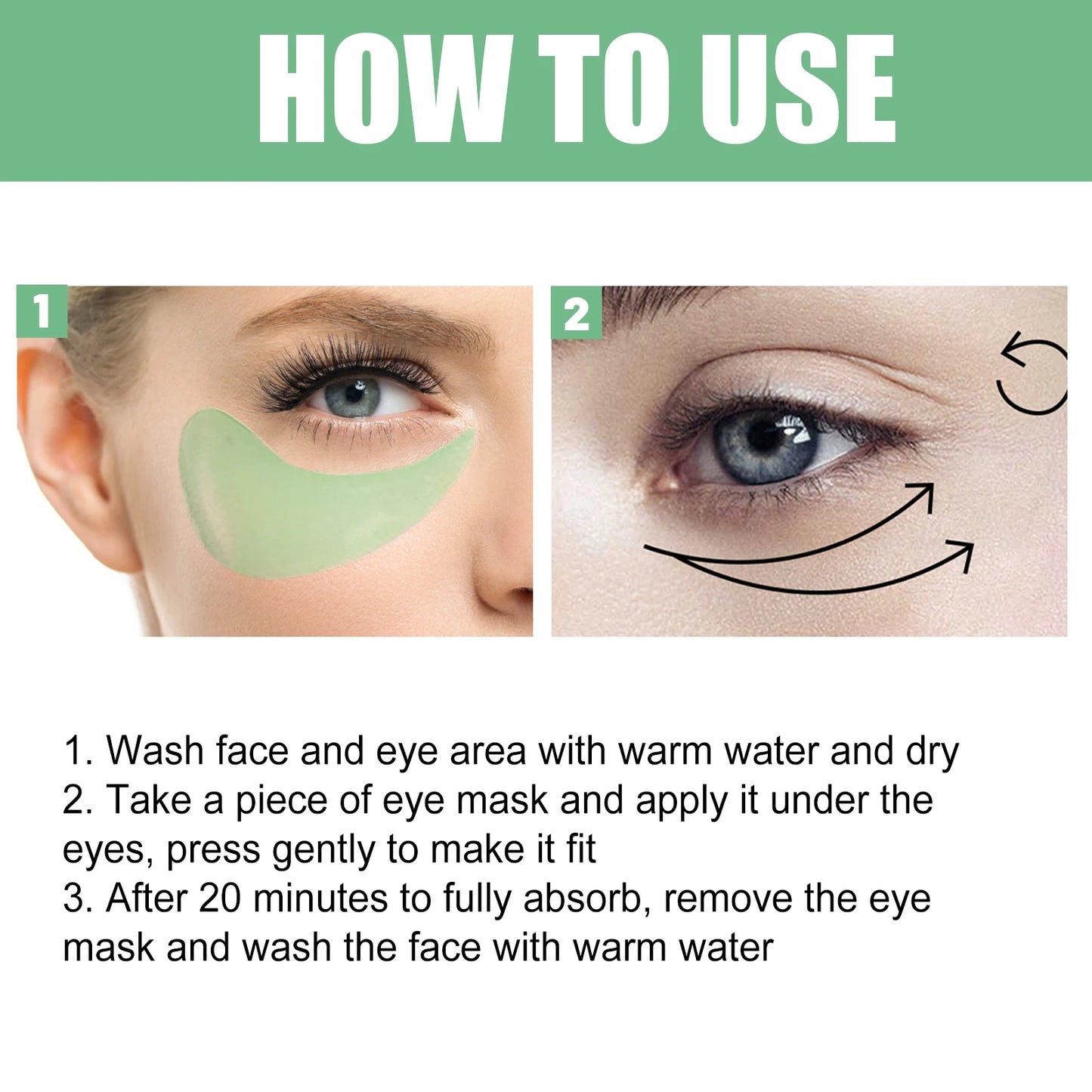 Aloe Vera Under-Eye Patches Reduces Puffiness and Dark Circles, 30 Pairs