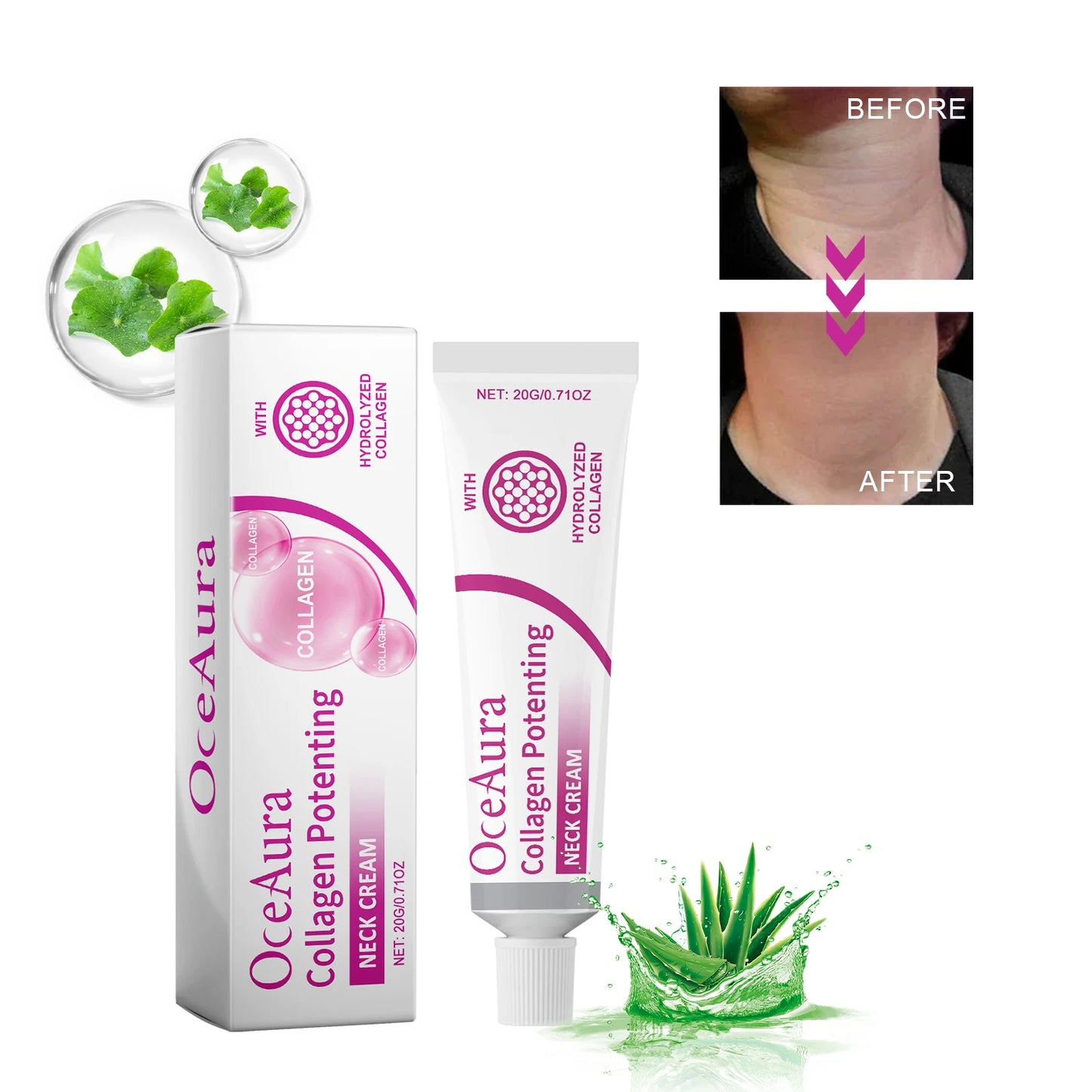 Neck Firming Cream – Collagen & Hyaluronic Acid, Anti-Wrinkle & Hydrating