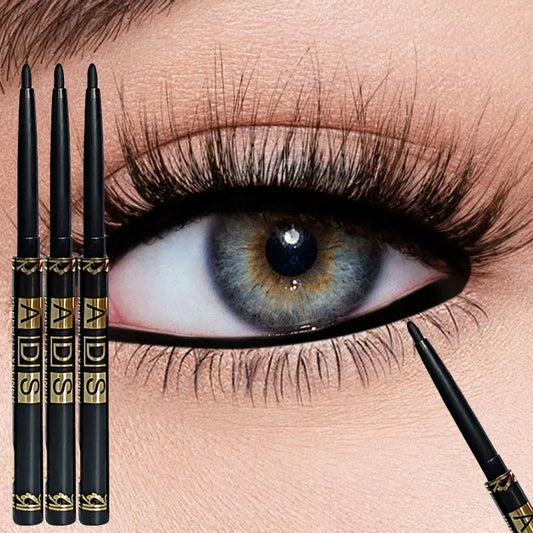 Three ADS Water proof Black Eyeliner Pencils