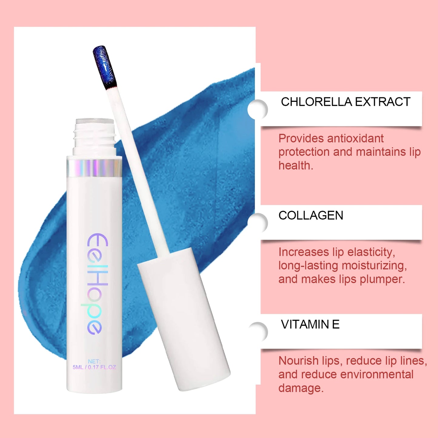 EELHOE Peel-Off Matte Lipstick Long-Lasting, Smudge-Proof, Vibrant Color
