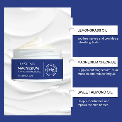 Jaysuing Magnesium Body Butter Hydrating, Nourishing and Soothing, 100g
