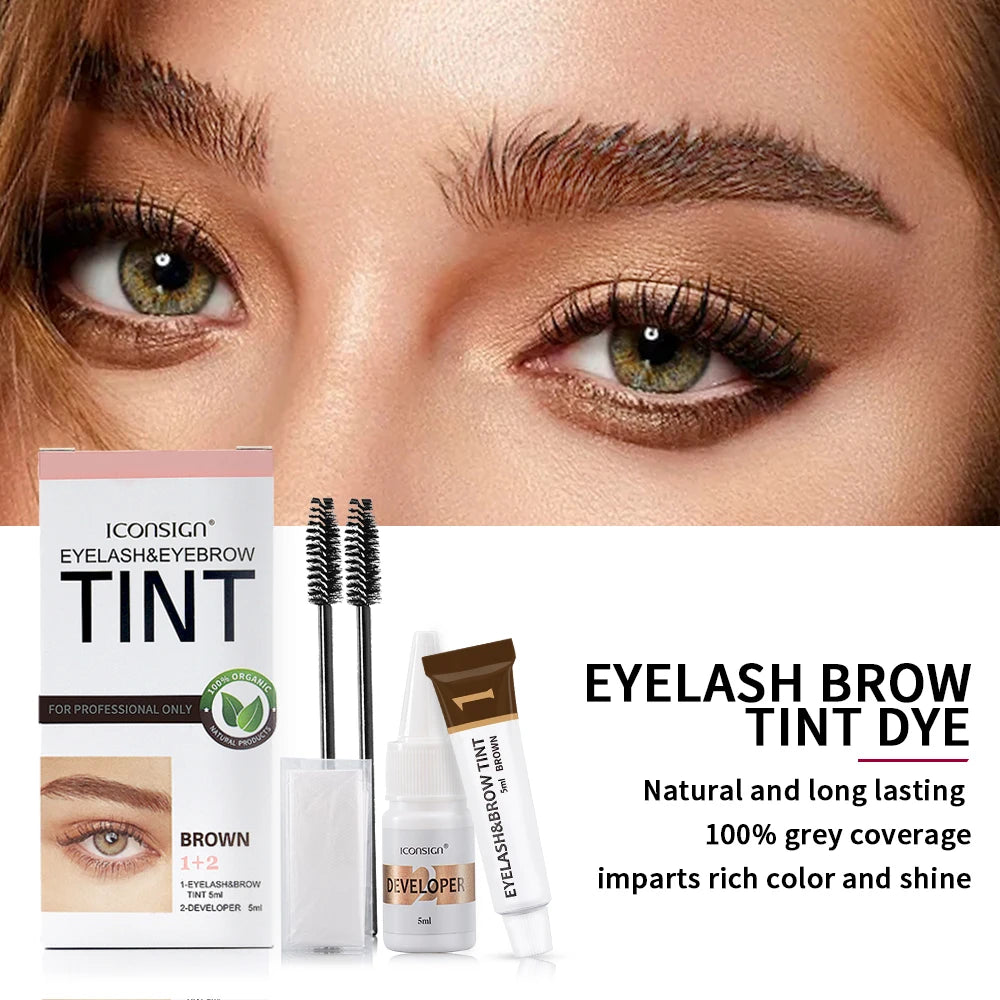 ICONSIGN Eyelash & Eyebrow Tint Long-Lasting Color, 4–6 Weeks, 7ml