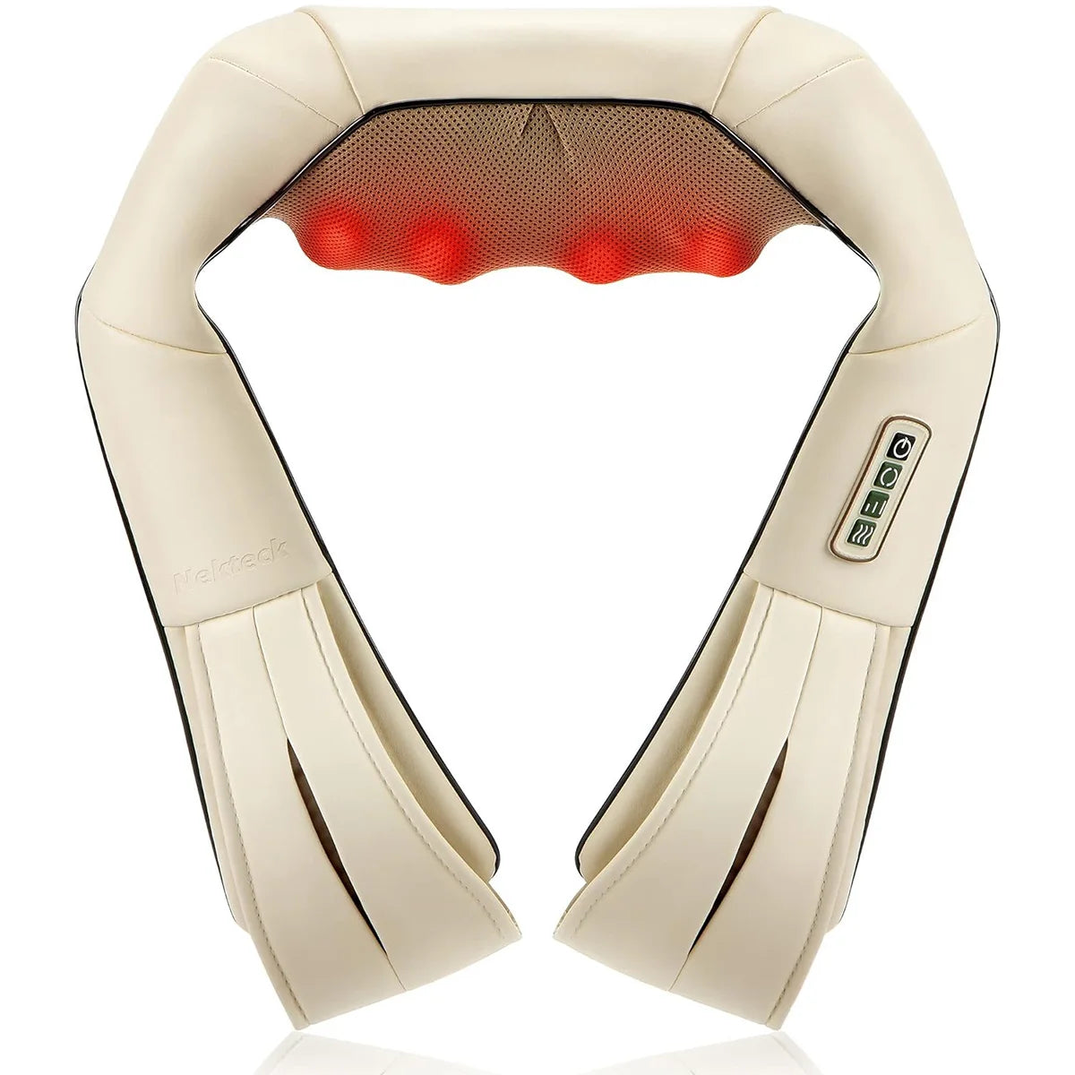 Nekteck Shiatsu Neck & Back Massager with Heat – Deep Tissue 3D Kneading