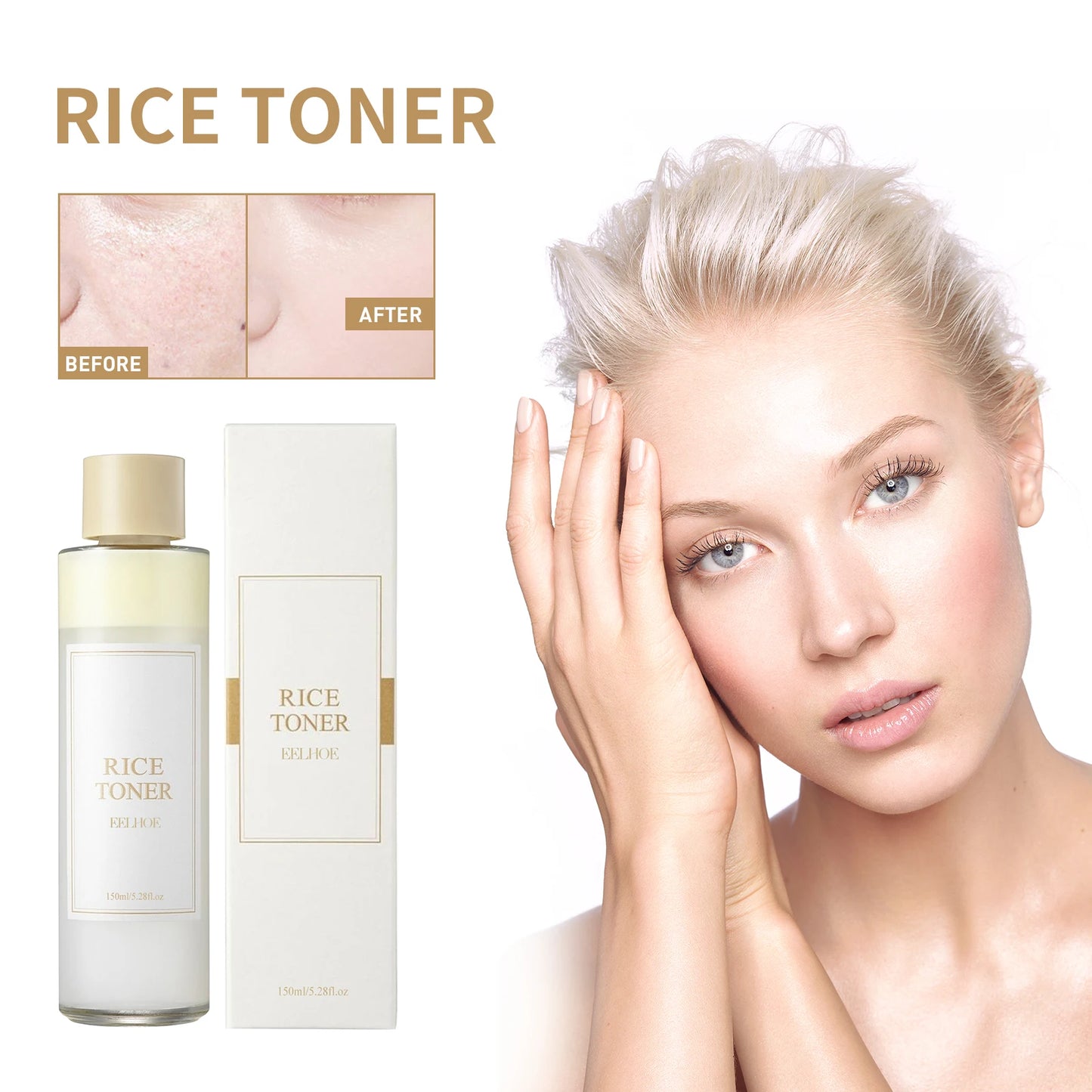 Hydrating Korean Rice Toner Brightening and Moisturizing, 150ml