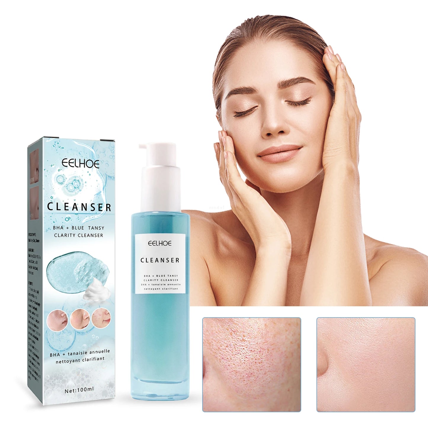 EELHOE Blue Tansy Clarity Cleanser Soothing and Pore Refining Face Wash, 100ml