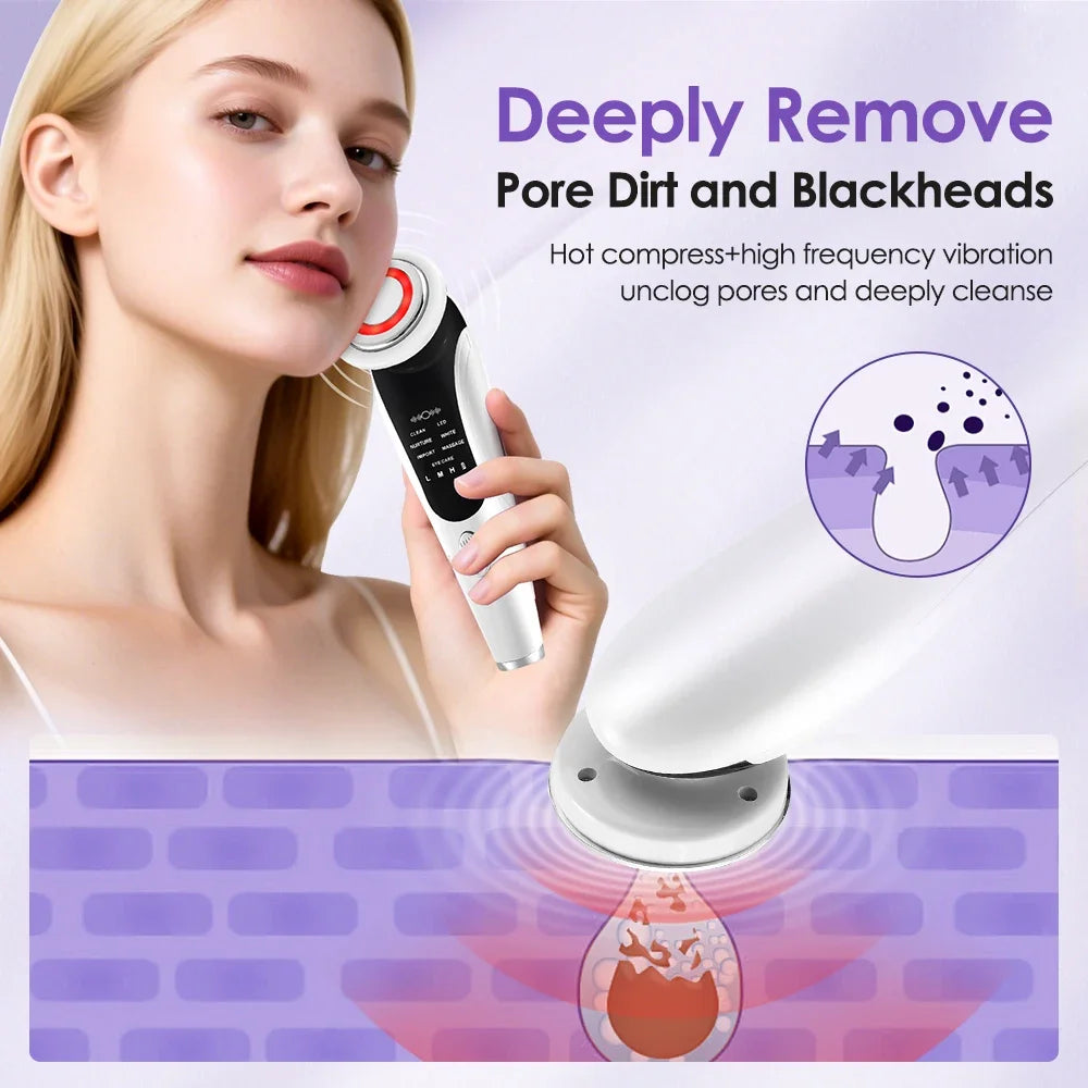 New 7-in-1 EMS Face Lift Device LED Light Heated Massager for Skin Tightening and Wrinkles
