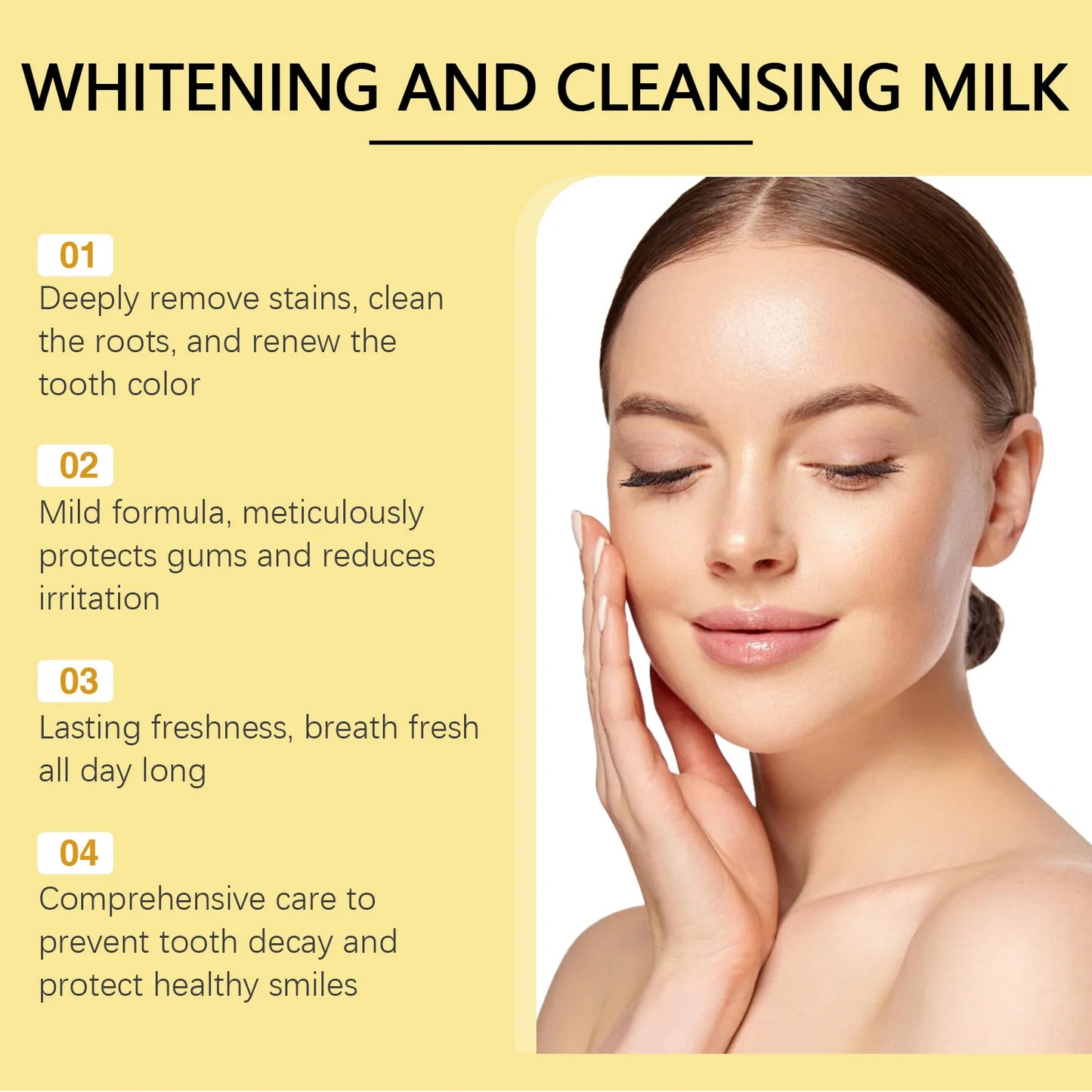 OUHOE Whitening & Cleansing Milk Brightening and the Gentle Face Cleanser, 100g