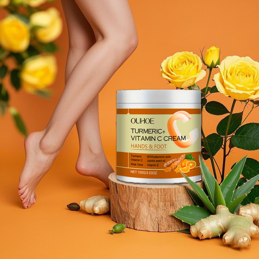 OUHOE Turmeric and Vitamin C Cream Brighten, Nourishing and Hydrating, 100g