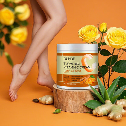 OUHOE Turmeric and Vitamin C Cream Brighten, Nourishing and Hydrating, 100g