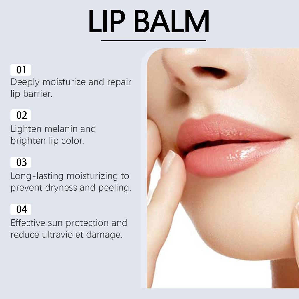 Hydrating Lip Balm Repairs Dry Lips, Soft & Nourishing, Non-Sticky, 7g