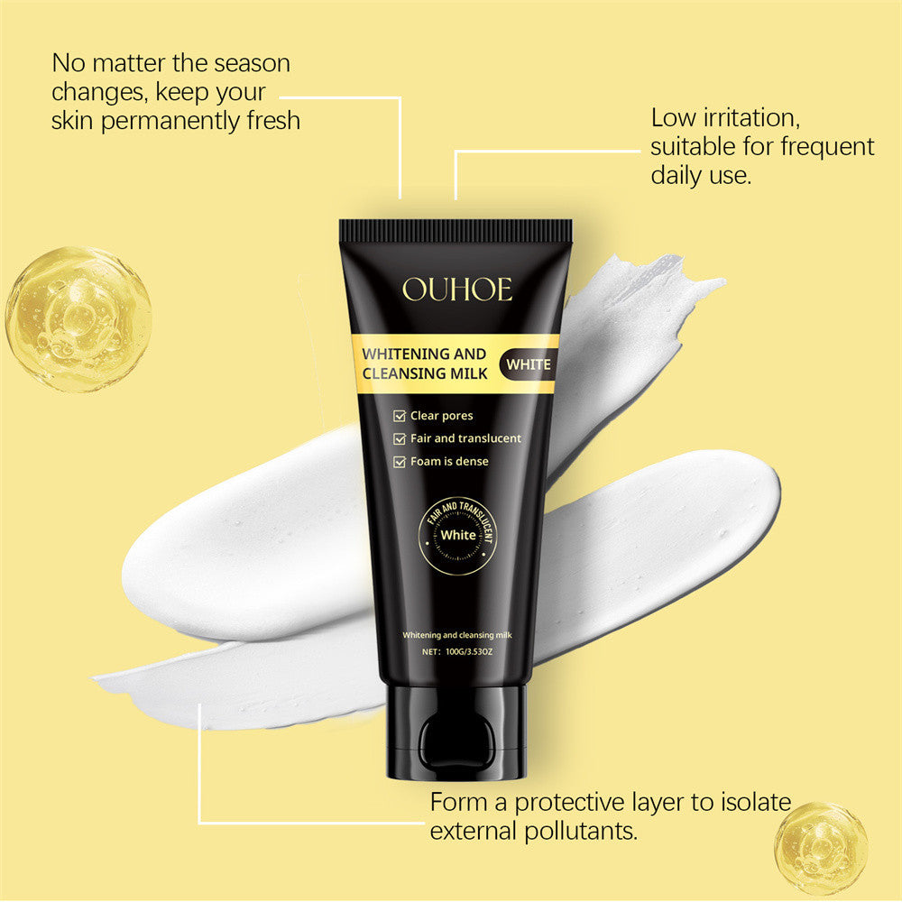 OUHOE Whitening & Cleansing Milk Brightening and the Gentle Face Cleanser, 100g